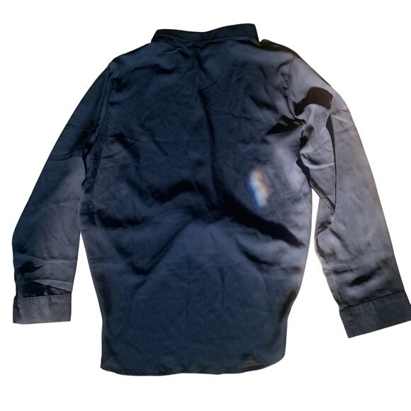 NWT OMSJ WOMEN'S BLACK LONG SLEEVE VERSATILE BUTTON FRONT BLOUSE SIZE 2XL - Picture 9 of 12